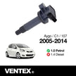 VENTEX® Ignition Coil Pack for Toyota Aygo Yaris Peugeot 107 Citroen C1 1.0 petrol VXS1705A