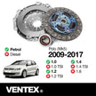 VENTEX® Clutch Kit for VW Seat Skoda Polo Up Beetle Ibiza Leon 1.0 1.2 1.4 petrol VXC2608A