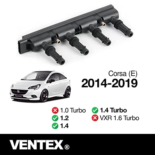 VENTEX® Ignition Coil Pack for Vauxhall Corsa 1.2 1.4 2010-2019 Astra Mokka 7-pin VXS1701A