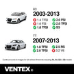 VENTEX® Ignition Coil Pack for VW Audi SEAT Skoda 1.8 2.0 TSI TFSI Golf Passat A3 A5 TT Octavia VXS1718A