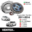 VENTEX® Clutch Kit for Hyundai i10 i20 Kia Rio Picanto 1.2 2008-2015 petrol VXC2618A