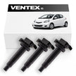 VENTEX® Ignition Coil Pack x3 for Toyota Aygo Yaris Citroen C1 Peugeot 107 1.0 petrol VXS1705SETOF3A