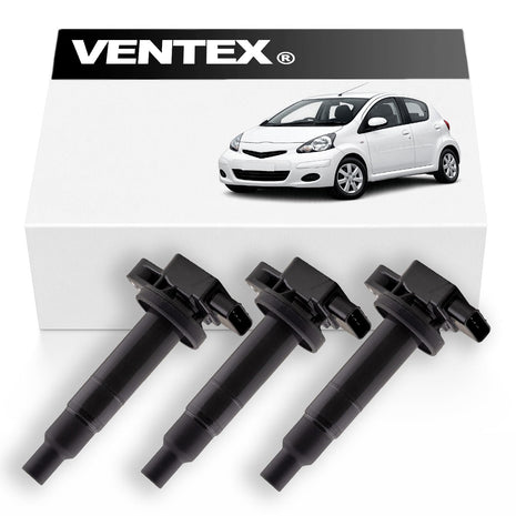VENTEX® Ignition Coil Pack x3 for Toyota Aygo Yaris Citroen C1 Peugeot 107 1.0 petrol VXS1705SETOF3A