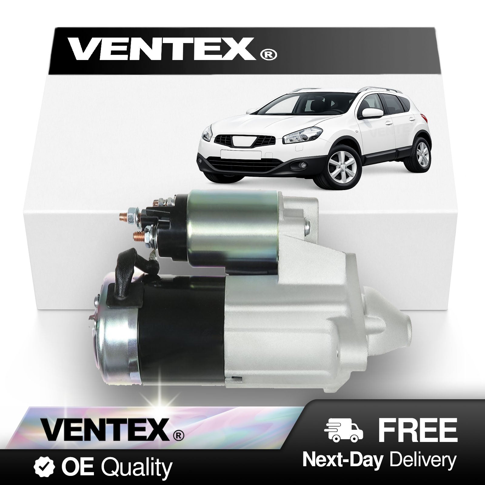 VENTEX® Starter Motor for Nissan Qashqai Juke Note 1.5 dCi 2007-2013 Renault Clio Megane 1.5 dCi Diesel Kadjar 2003-2024 VSM8210A