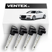 VENTEX® Ignition Coil Pack x4 for VW SEAT Skoda Audi 1.8 2.0 TSI TFSI A3 A4 A5 TT RS3 RS5 Golf Passat Leon selected models VXS1718SETOF4A