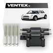 VENTEX® Ignition Coil Pack for Mini One Cooper 1.6 R50 R52 R53 Includes bolts VXS1714A