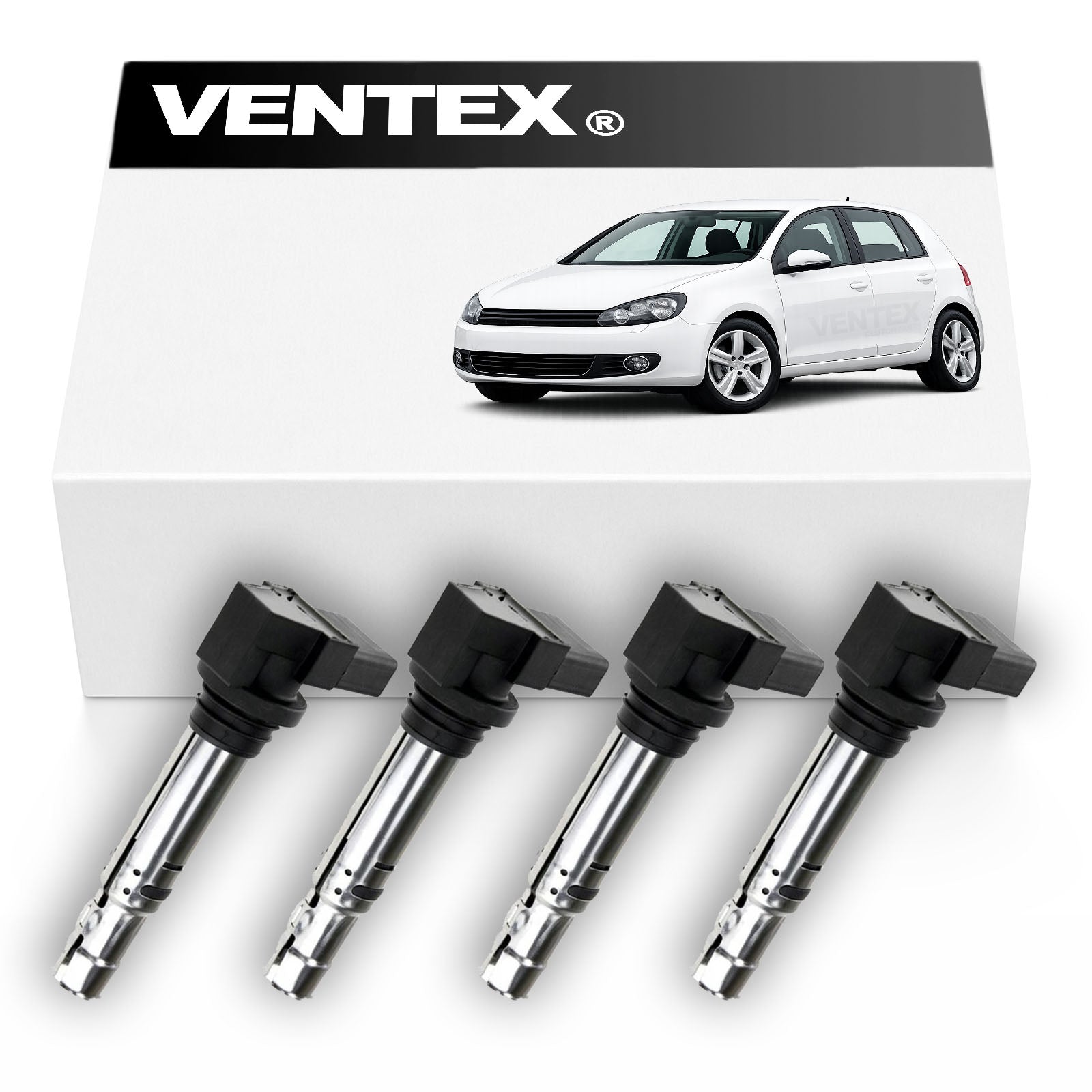 VENTEX® Ignition Coil Pack x4 for VW SEAT Skoda Audi 1.4 1.6 selected models VXS1716SETOF4A