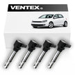 VENTEX® Ignition Coil Pack x4 for VW SEAT Skoda Audi 1.4 1.6 selected models VXS1716SETOF4A