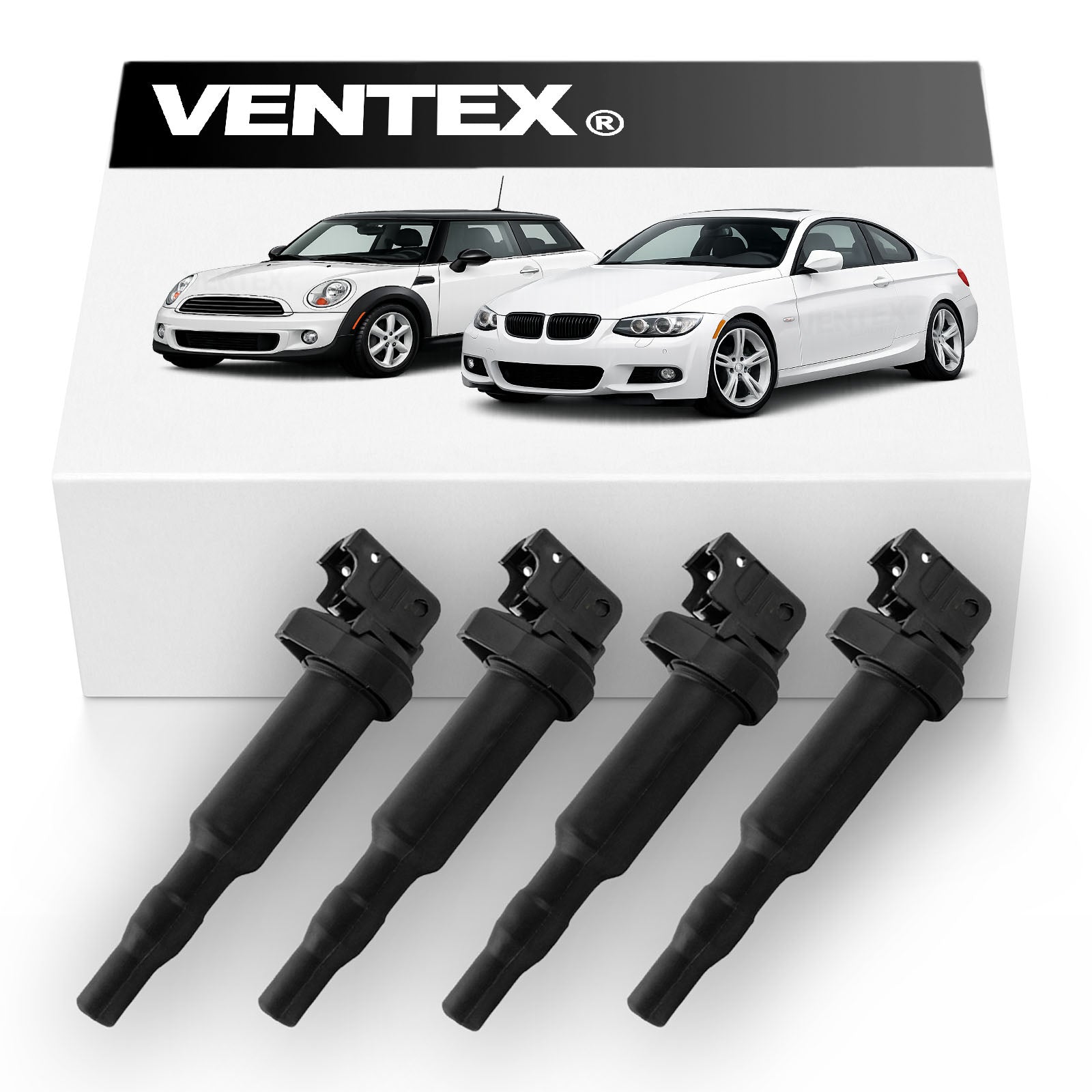 VENTEX® Ignition Coil Pack x4 for BMW 114i 116i 118i 120i 316i 318i 320i 420i 520i MINI R55 R56 R57 Peugeot 208 308 Citroen C3 C4 DS3 DS4