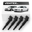 VENTEX® Ignition Coil Pack x4 for BMW 114i 116i 118i 120i 316i 318i 320i 420i 520i MINI R55 R56 R57 Peugeot 208 308 Citroen C3 C4 DS3 DS4