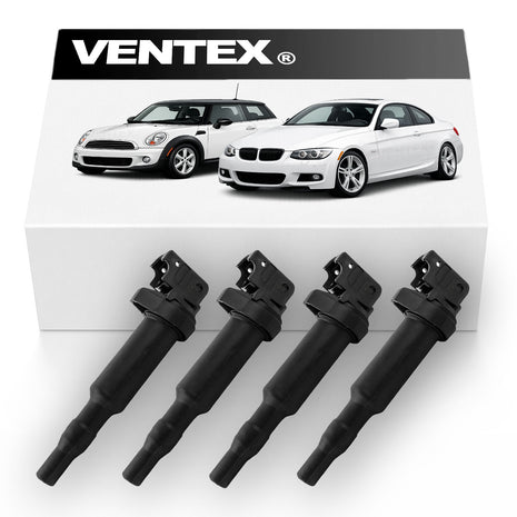 VENTEX® Ignition Coil Pack x4 for BMW 114i 116i 118i 120i 316i 318i 320i 420i 520i MINI R55 R56 R57 Peugeot 208 308 Citroen C3 C4 DS3 DS4