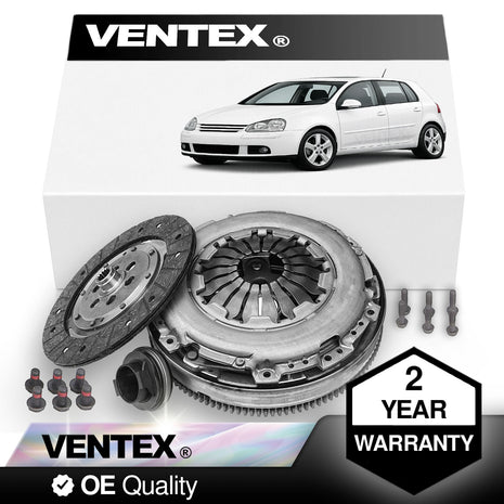 VENTEX® Clutch & Solid Flywheel Conversion Kit for 1.9 TDI VW Golf Audi A3 Skoda Octavia Seat Leon Altea VXC2606A