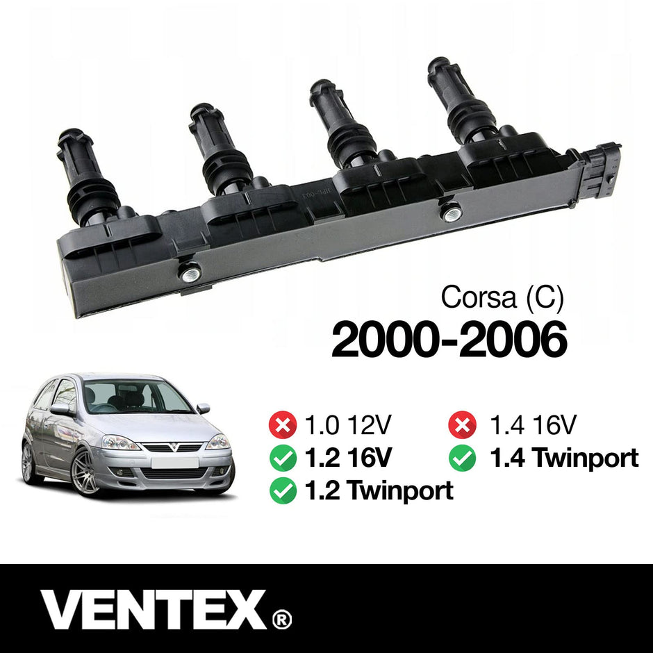 VENTEX® Ignition Coil Pack for Vauxhall Corsa Astra 1.2 1.4 2006-2009 6-pin VXS1707A