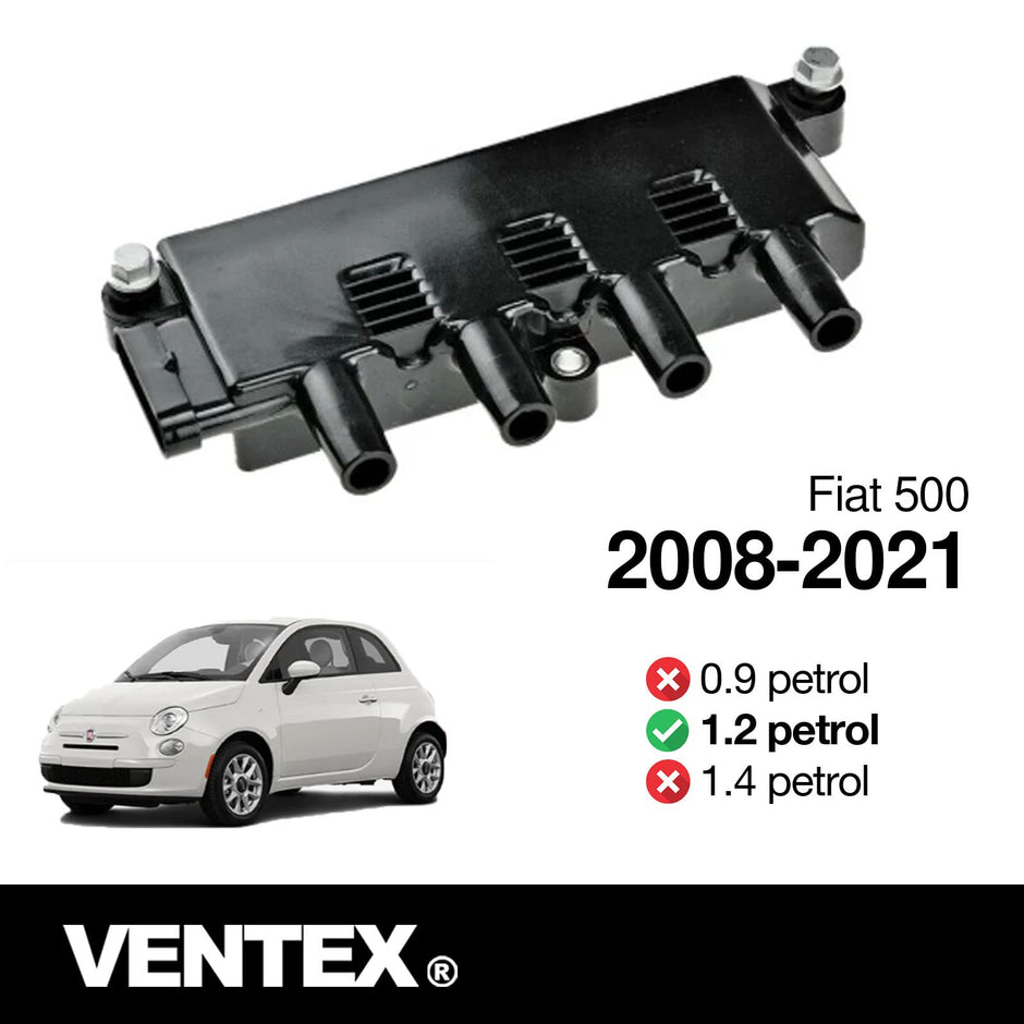 VENTEX® Ignition Coil Pack for Fiat 500 Punto Ford Ka 1.2 1.4 8V including bolts VXS1703A
