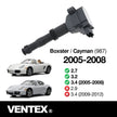 VENTEX® Ignition Coil Pack for Porsche 911 Boxster Cayman 996 997 986 987 2.5 2.7 3.2 3.4 3.6 VXS1706A