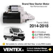 VENTEX® Starter Motor for Ford Transit 2.2 2.4 TDCi 2006-2014 Land Rover Defender Fiat Ducato Peugeot Boxer Citroen Relay VSM8202A