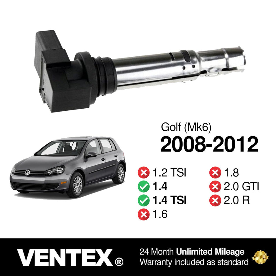 VENTEX® Ignition Coil Pack x4 for VW SEAT Skoda Audi 1.4 1.6 selected models VXS1716SETOF4A