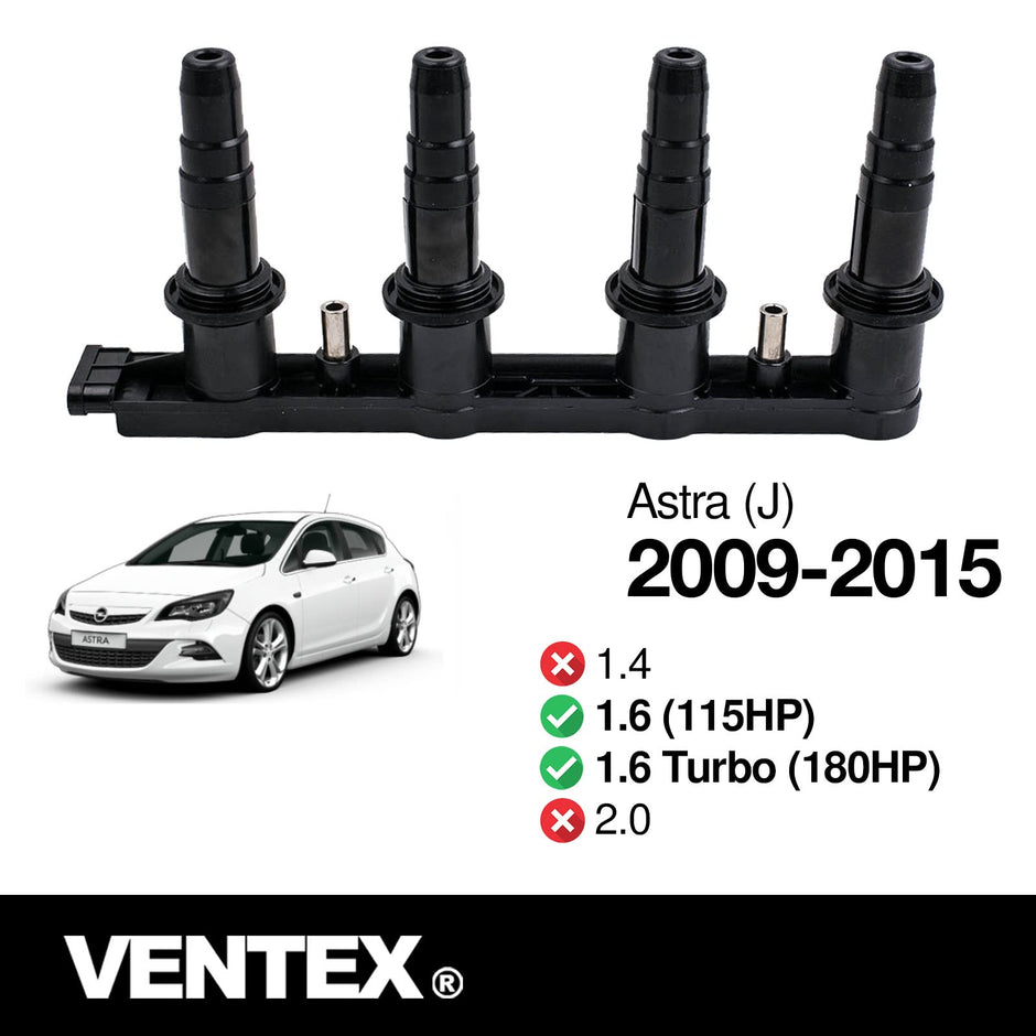 VENTEX® Ignition Coil Pack for Vauxhall Insignia 1.8 Astra 1.6 Turbo 7-Pin VXS1702A