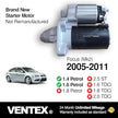 VENTEX® Starter Motor for Ford petrol 1.25 1.4 1.6 Fiesta Focus B-Max C-Max Ecosport Mondeo + Volvo C30 S40 V50 VSM8204A